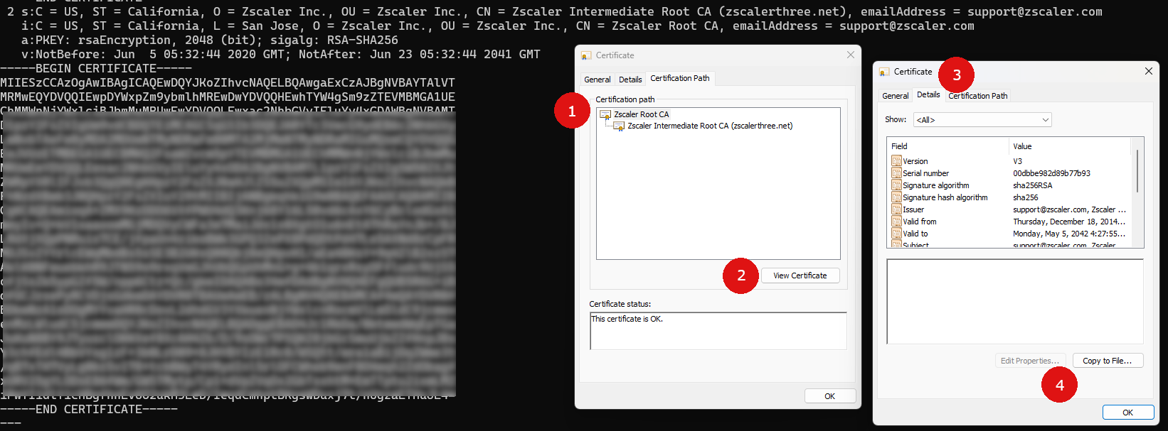Certificate export image